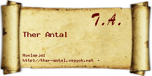 Ther Antal névjegykártya